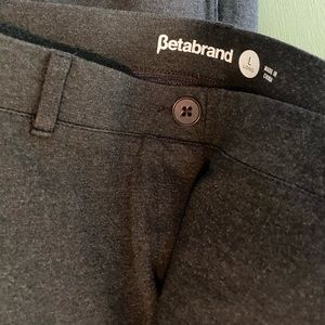 TALL Charcoal Betabrand boot cut yoga dress pants